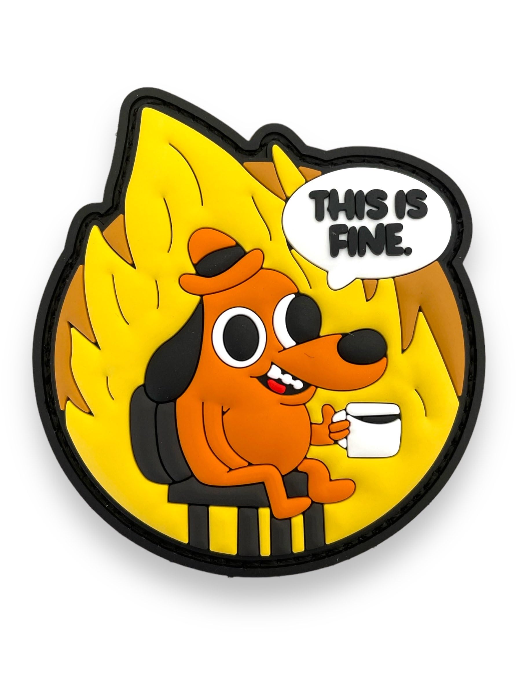 Jestik PVC Patch, Funny Patches, Humorous Tactical Morale Patch with Hook and Loop Fastener, Cute Patches for Backpacks, Military Uniforms, Jeans, Jackets, Vests, Hats & More - Never Go Full