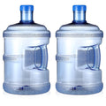 Bokon 2 Pieces gallon water jugs Round Plastic Water Bottle with Handle Screw Cap Reusable Large Capacity Bottle for Camping Outdoor Travel Gym Use